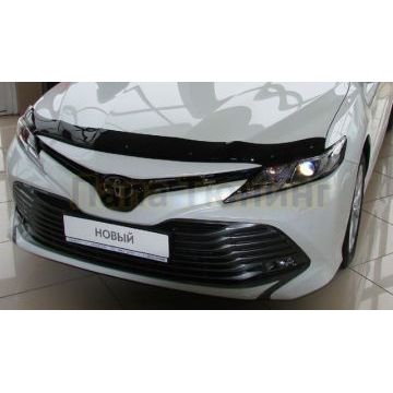 Дефлектор капота SIM тёмный для Toyota Camry 2017-