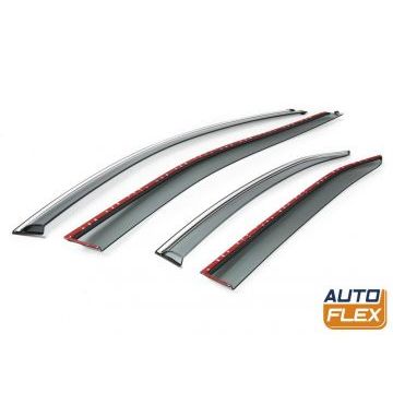 Дефлекторы окон Rival Premium с молдингом оргстекло 4 штуки для Toyota Camry XV70 2017-