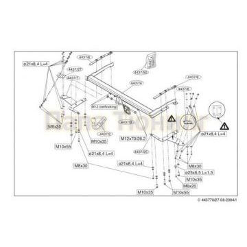 Фаркоп Brink шар A для Toyota Corolla Verso 2004-2008