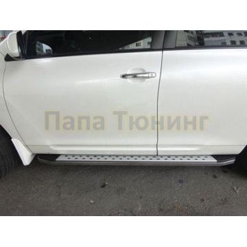 Пороги алюминиевые OEM Tuning для Toyota Highlander 2010-2014