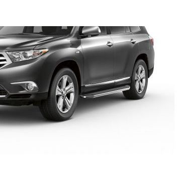 Пороги алюминиевые Rival Premium для Toyota Highlander 2007-2014