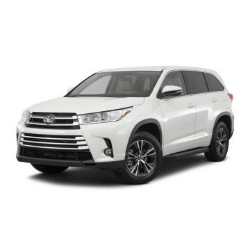 Пороги алюминиевые Rival Black-Premium для Toyota Highlander 2014-2020