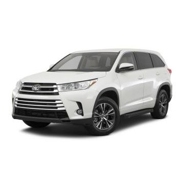 Пороги алюминиевые Rival Black New для Toyota Highlander 2014-2020