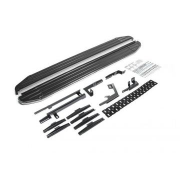 Пороги алюминиевые Rival Premium для Toyota Highlander 2014-2020