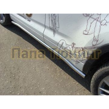 Пороги труба 60 мм ТСС для Toyota Highlander 2017-2020