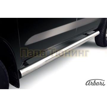 Защита штатных порогов труба 76 мм Slitkoff для Toyota Hilux 2008-2011 Защита штатных порогов труба 76 мм Slitkoff для Toyota Hilux 2008-2011