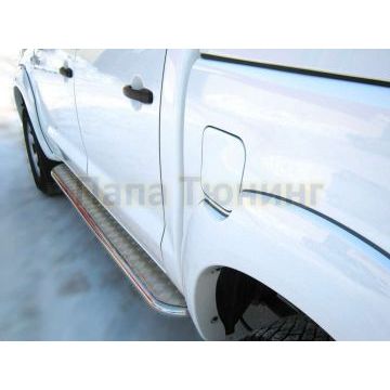 Пороги с площадкой алюминиевый лист d42вариант 2 РусСталь для Toyota Hilux 2008-2015 Пороги с площадкой алюминиевый лист d42вариант 2 РусСталь для Toyota Hilux 2008-2015