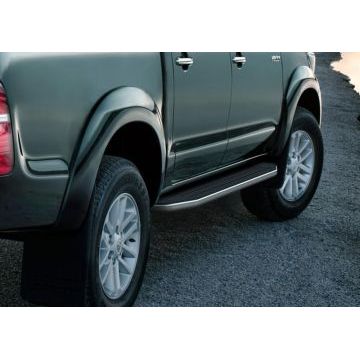Пороги алюминиевые Rival Premium для Toyota Hilux 2005-2015