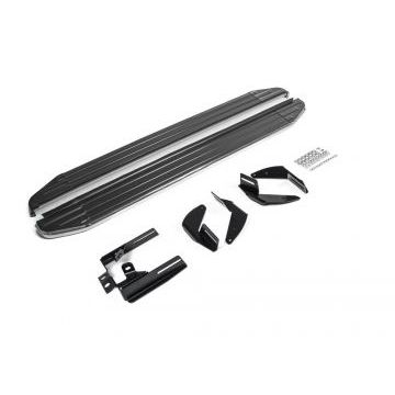 Пороги алюминиевые Rival Premium для Toyota Hilux 2005-2015