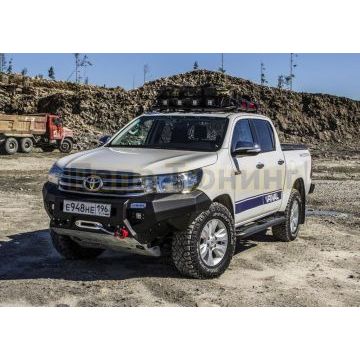 Силовые пороги Rival с листом D63,5 (без крепежа) для Toyota Hilux Revo 2015-, сталь, D.5703.1.1 для Toyota Hilux Revo