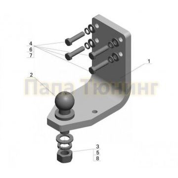 Фаркоп Avtos для Toyota Land Cruiser 76 1984-1991