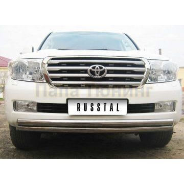 Защита передняя двойная d57-d57 РусСталь для Toyota Land Cruiser 100 1998-2007