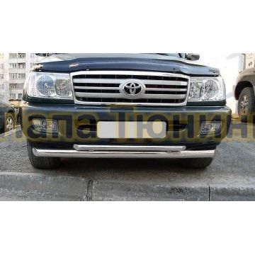 Защита передняя двойная d76-d57  РусСталь для Toyota Land Cruiser 100 1998-2007