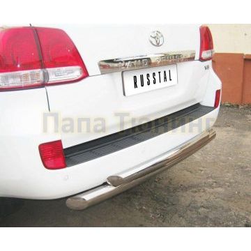 Защита заднего бампера двойная d57-d57 РусСталь для Toyota Land Cruiser 100 1998-2007
