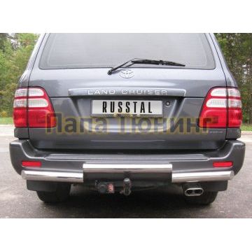 Защита заднего бампера d76 РусСталь для Toyota Land Cruiser 100 1998-2007 Защита заднего бампера d76 РусСталь для Toyota Land Cruiser 100 1998-2007