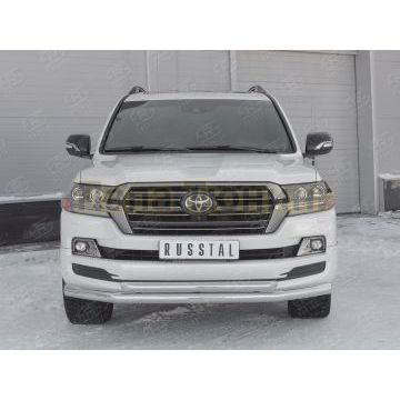 Защита передняя двойная d76-d57 секции-дуга для Toyota Land Cruiser 200 Excalibur 2017- Защита передняя двойная d76-d57 секции-дуга для Toyota Land Cruiser 200 Excalibur 2017-
