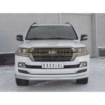 Защита переднего бампера секции d76 для Toyota Land Cruiser 200 Excalibur 2017-
