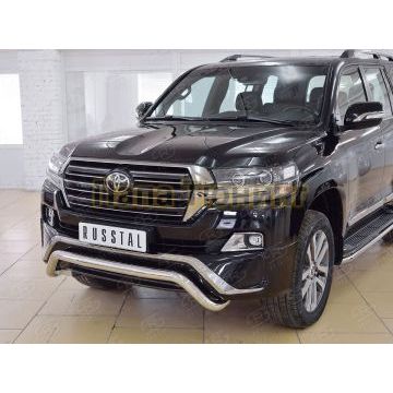 Защита переднего бампера волна d57 РусСталь для Toyota LC 200 Executive 2016-