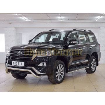 Защита переднего бампера волна d57 РусСталь для Toyota LC 200 Executive 2016-