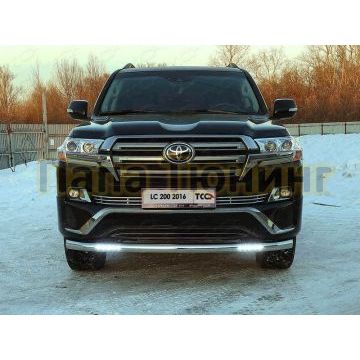 Защита переднего бампера с ДХО 76 мм ТСС для Toyota Land Cruiser 200 Executive 2016- Защита переднего бампера с ДХО 76 мм ТСС для Toyota Land Cruiser 200 Executive 2016-