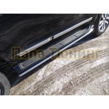 Защита штатных порогов 42 мм ТСС для Toyota Land Cruiser 200 Executive 2016- Защита штатных порогов 42 мм ТСС для Toyota Land Cruiser 200 Executive 2016-