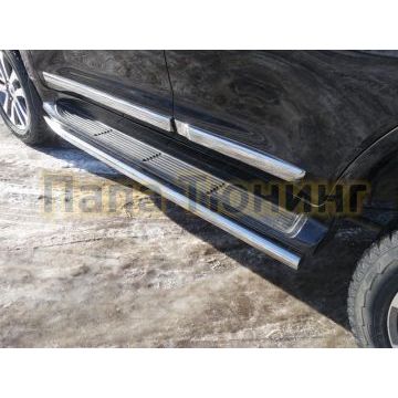 Защита штатных порогов 60 мм ТСС для Toyota Land Cruiser 200 Executive 2016- Защита штатных порогов 60 мм ТСС для Toyota Land Cruiser 200 Executive 2016-