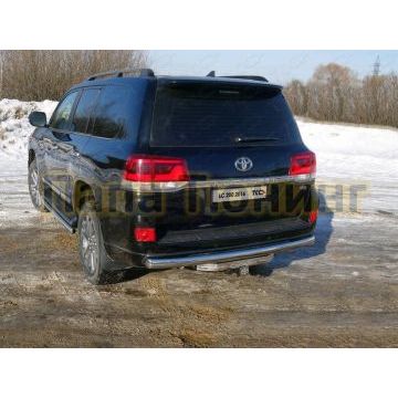 Защита заднего бампера овальная 75х42 мм ТСС для Toyota Land Cruiser 200 Executive 2016- Защита заднего бампера овальная 75х42 мм ТСС для Toyota Land Cruiser 200 Executive 2016-