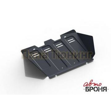 Защита радиатора сталь 2 мм АвтоБРОНЯ для Toyota Hilux Surf, V - 3.0d; 3.4 1995-2002/Toyota Land Cruiser 90, V - 3.0d; 3.4 1996-2001
