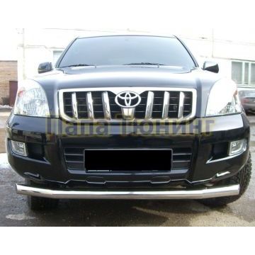 Защита переднего бампера d76 РусСталь для Toyota Land Cruiser 120 2002-2009