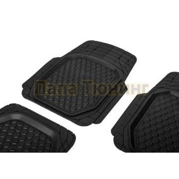 Коврики салона Rival универсальные литьевые резина 4 штуки с бортом без перемычки для Универсальные Любые