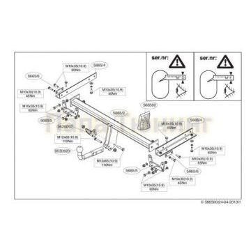 Фаркоп Brink шар A для Opel Mokka/Chevrolet Tracker 2012-