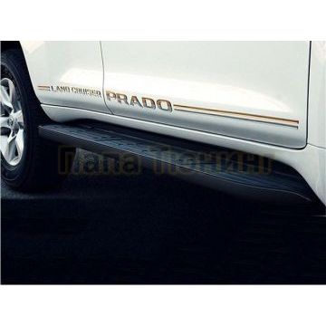 Пороги алюминиевые OEM Tuning для Toyota Land Cruiser 150 2009-2013