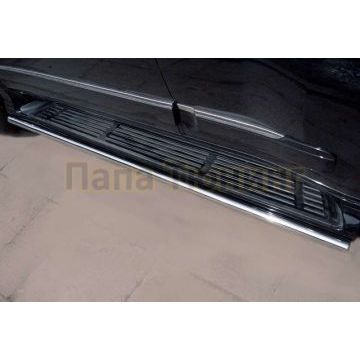 Защита штатных порогов 50 мм ТСС для Toyota Land Cruiser 150 2009-2013 Защита штатных порогов 50 мм ТСС для Toyota Land Cruiser 150 2009-2013
