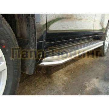 Защита штатных порогов 42 мм ТСС для Toyota Land Cruiser 150 2009-2013 Защита штатных порогов 42 мм ТСС для Toyota Land Cruiser 150 2009-2013