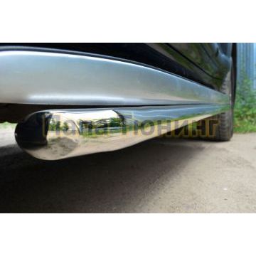 Защита штатных порогов d42 РусСталь для Toyota Land Cruiser 150 2013-2017