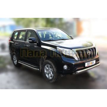 Защита штатных порогов 50 мм ALFeco для Toyota Land Cruiser 150 2009-2017