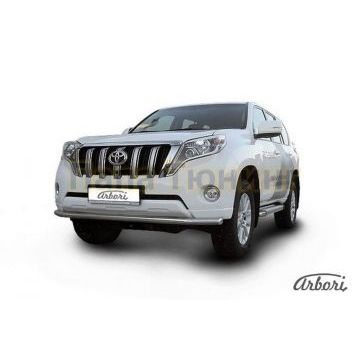 Защита переднего бампера 57 мм Slitkoff для Toyota Land Cruiser Prado 150 2013-2017 Защита переднего бампера 57 мм Slitkoff для Toyota Land Cruiser Prado 150 2013-2017