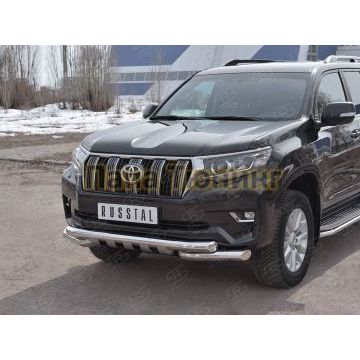 Защита передняя Shark d76 РусСталь для Toyota Land Cruiser Prado 150 2017-