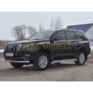 Защита переднего бампера d76 РусСталь для Toyota Land Cruiser Prado 150 2017-