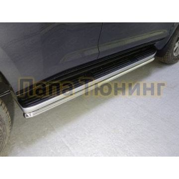 Защита штатных порогов 42 мм ТСС для Toyota Land Cruiser Prado 150 2017- Защита штатных порогов 42 мм ТСС для Toyota Land Cruiser Prado 150 2017-