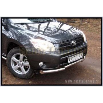 Защита переднего бампера d57 РусСталь для Toyota RAV4 Длинная база 2009-2010