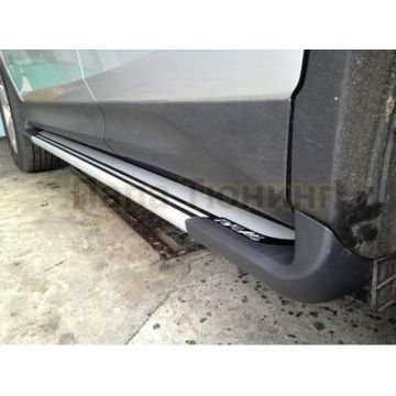 Пороги алюминиевые вариант 2 OEM Tuning для Toyota RAV4 2013-2015