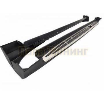 Пороги алюминиевые вариант 3 OEM Tuning для Toyota RAV4 2013-2015