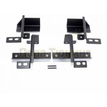 Пороги алюминиевые вариант 3 OEM Tuning для Toyota RAV4 2013-2015