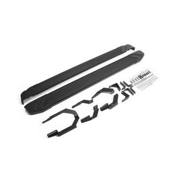 Пороги алюминиевые Rival Black Start для Toyota RAV4 2013-2019