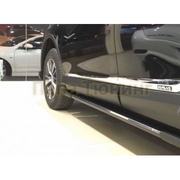 Пороги алюминиевые OEM-style для Toyota RAV4 2015-2019
