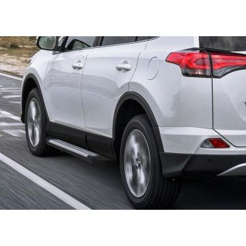 Пороги алюминиевые Rival BMW-Style для Toyota RAV4 2015-2019