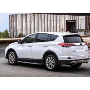 Пороги алюминиевые Rival Premium для Toyota RAV4 2015-2019