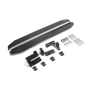 Пороги алюминиевые Rival Premium для Toyota RAV4 2015-2019