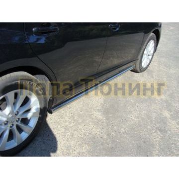 Пороги труба 60 мм ТСС для Toyota Venza 2012-2017